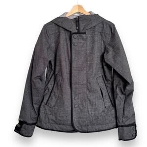 Burton Jet Set Black And Gray Dry Ride Ski Snowboard Jacket Women's Size M